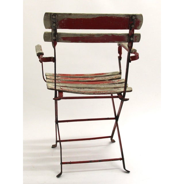 French Children's Garden Folding Chair, 1930s For Sale - Image 4 of 12