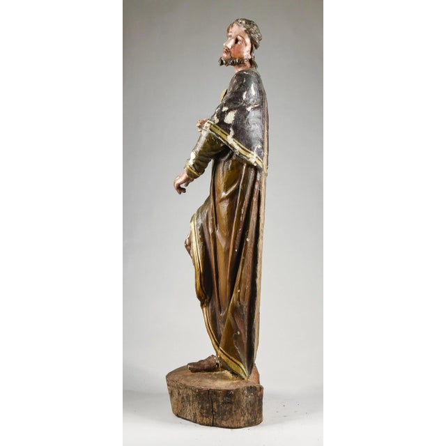 Wooden Statue of San Giacomo da Compostela, 1800s For Sale - Image 5 of 9