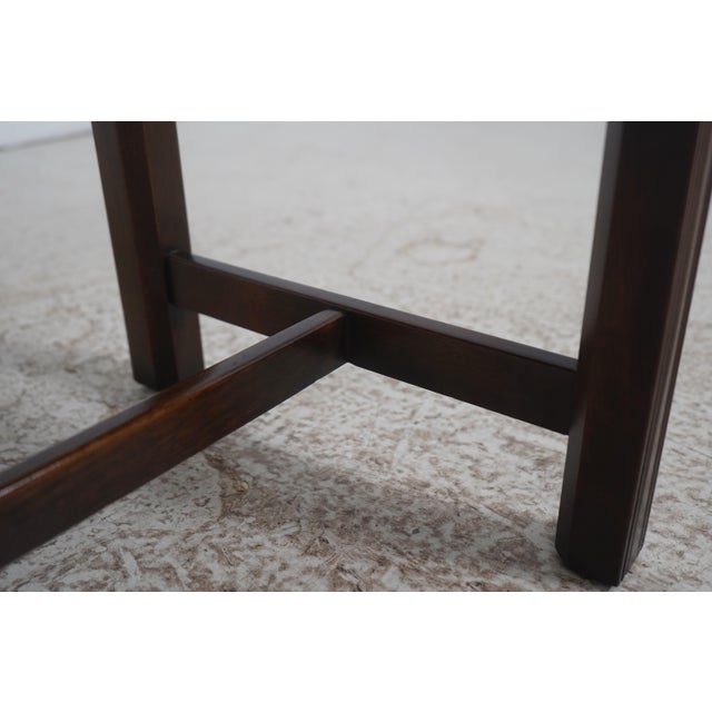 Brown Drexel Heritage Mahogany Chippendale Style Window Bench For Sale - Image 8 of 15