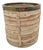 Rattan and Brass Basket, 1970s For Sale