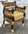 1980s Vintage Ornate Egyptian Revival Black & Gold Chair W/Lion Heads For Sale - Image 5 of 12