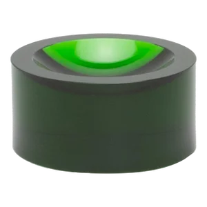Crystal Green Convex Bowl by Ka Glass