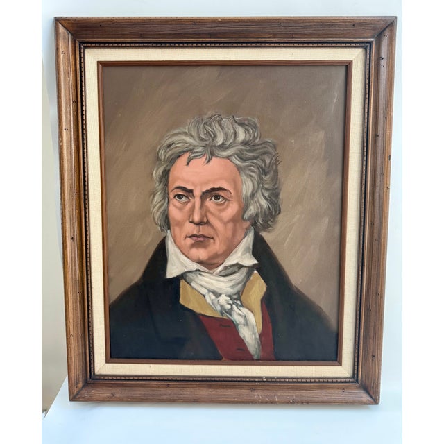 Ludwig Van Beethoven Portrait Painting, Framed For Sale - Image 4 of 6