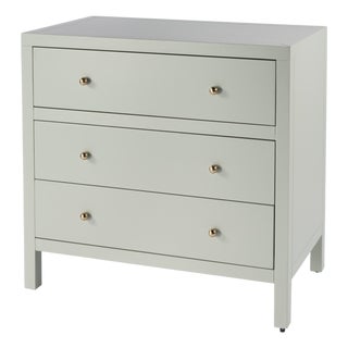 Nora 34 in. W Wood 3 Drawer Chest, Sage Green For Sale