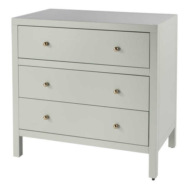 Nora 34 in. W Wood 3 Drawer Chest, Sage Green For Sale