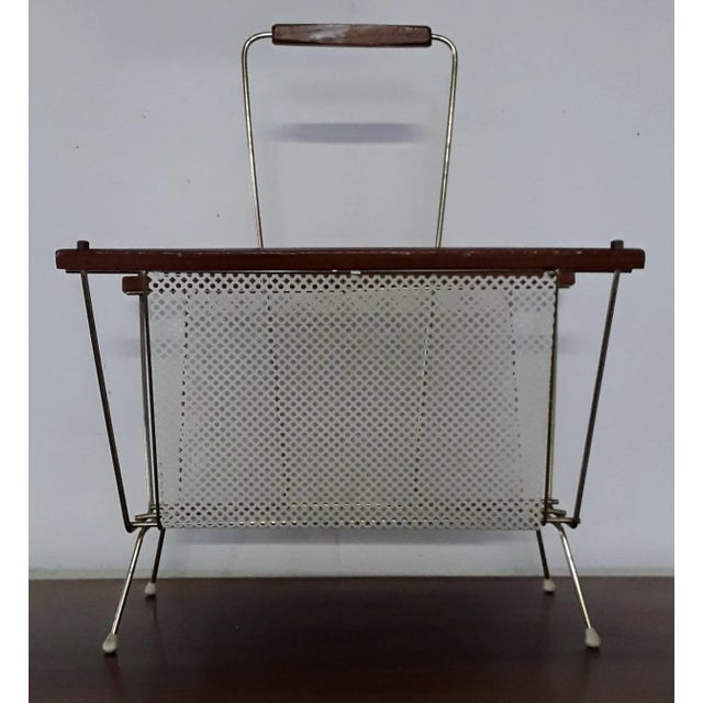 Vintage Newspaper Stand with Brass Frame, 1970s, in Good conditions. Designed 1970 to 1979