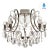 Traditional Nickel Bathroom Chandelier With Almond Crystals and Orbs For Sale - Image 3 of 10