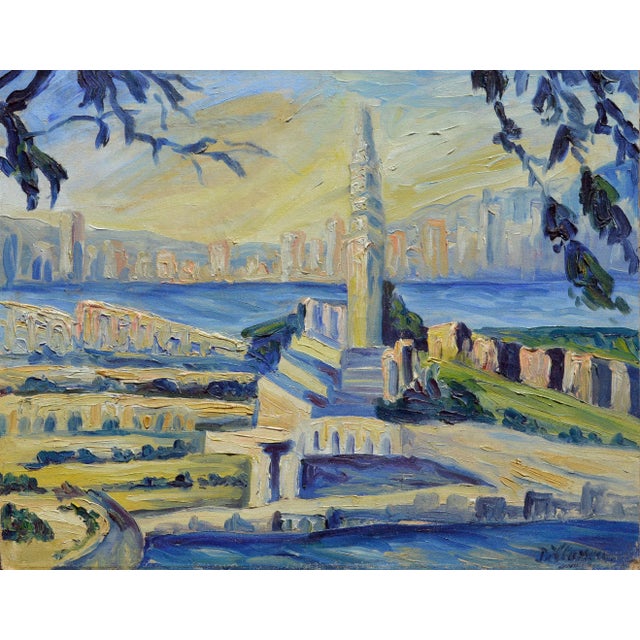 Coit Tower, San Francisco - Mid Century Urban Landscape For Sale - Image 4 of 4