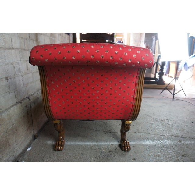 Baker Furniture French Empire Style Sleigh Bench Mahogany ...