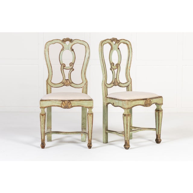 Antique Italian Painted Chairs, 1700s, Set of 10 For Sale - Image 3 of 13