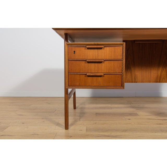 Mid-Century Teak Model 75 Freestanding Desk from Omann Jun, Denmark, 1950s For Sale - Image 15 of 18