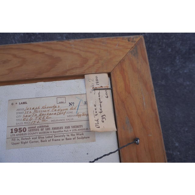 1950s Old Tree by Joseph Knowles, c.1950, Egg Tempera on Board For Sale - Image 5 of 6