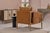Contemporary Hadlow Brown Leather Accent Chair by Loomlan For Sale - Image 3 of 7