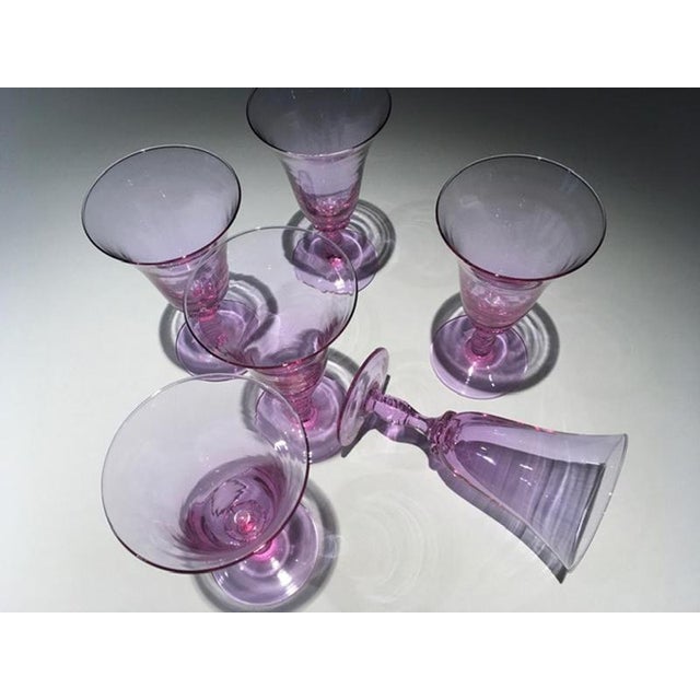 Mid-Century Purple Murano Glasses, Venice, Italy, 1960s, Set of 6 For Sale - Image 14 of 18