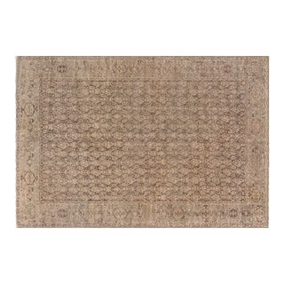 1900s Persian Malayer Floral Design Handmade Wool Rug For Sale