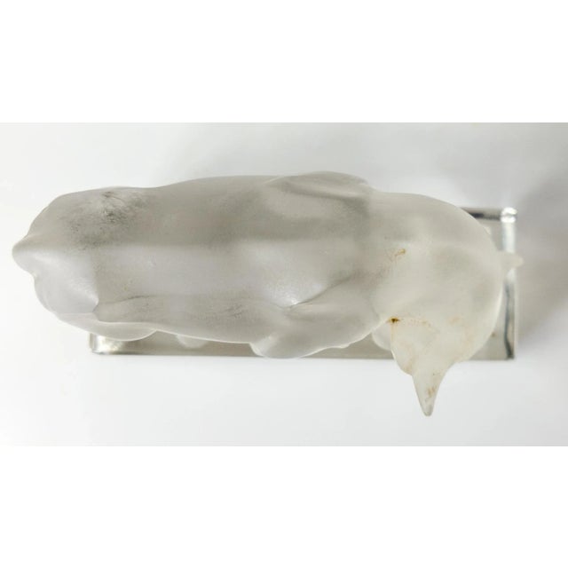Glass Late 20th Century French Frosted Glass Bull Figure by Lalique France For Sale - Image 7 of 10