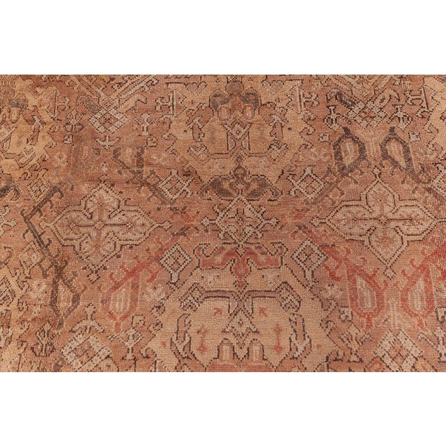 Antique Turkish Oushak Rug For Sale In New York - Image 6 of 7