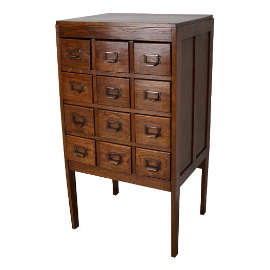 Dutch Oak Apothecary Cabinet, 1930s For Sale