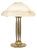 Art Deco Signed Frosted Glass and Brass Table Lamp For Sale