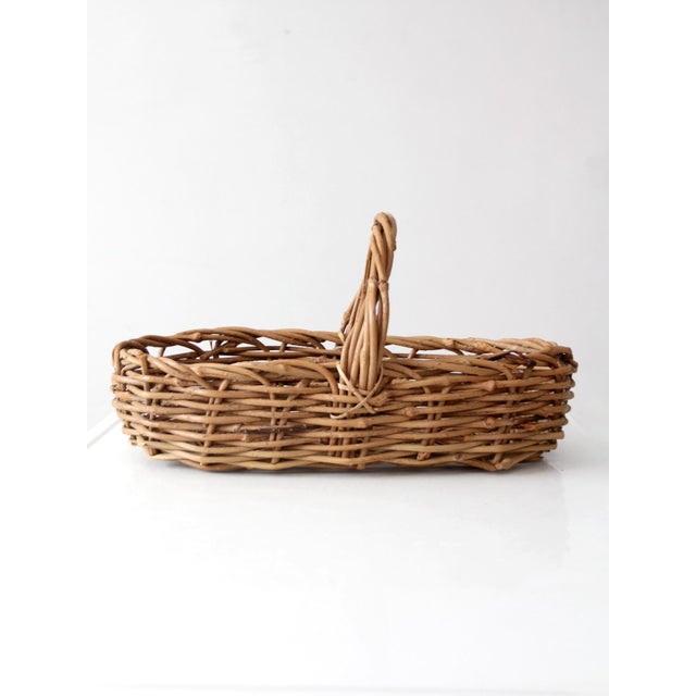 Vintage Woven Gathering Basket For Sale - Image 14 of 14