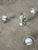 : Lamp with three light points and glass shades. Dimensions: Height 45cm, Width 107cm, Depth 107cm. Up to 250V (Europe/UK...