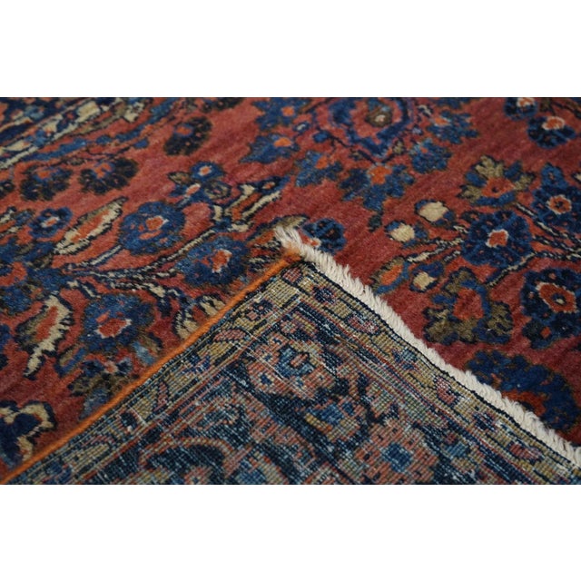 Textile Antique Sarouk Rug 3'8'' x 4'1'' For Sale - Image 7 of 8
