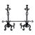 1920s Arts and Crafts 3-Piece Wrought Iron Andirons Set For Sale