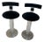 1980s Design for Leisure Black Suede Barstool Set (2) For Sale