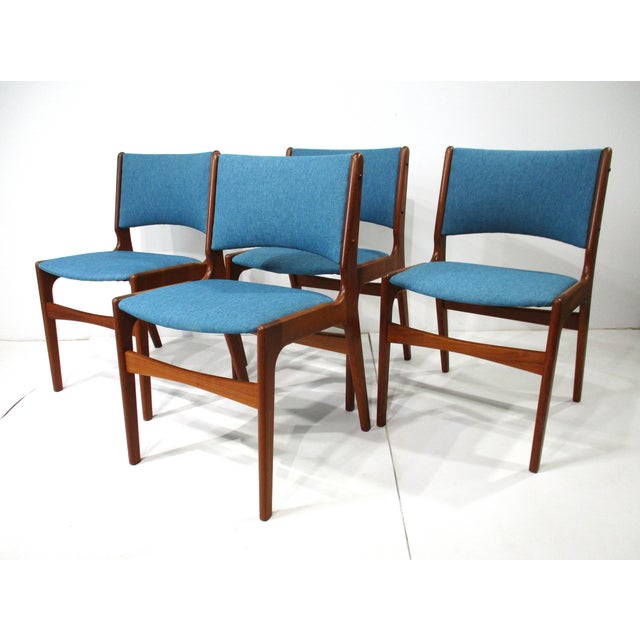 Erik Buch Teak Upholstered Dining Chairs Model 89 Denmark For Sale - Image 13 of 13