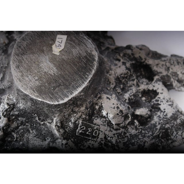 Circa 1960 Paul Evans Freeform Cast Aluminum "Crater" Dish For Sale - Image 9 of 11