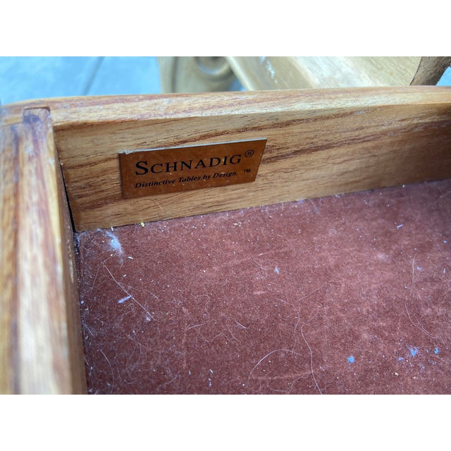 Schnadig Vintage French Provincial Style Wood Desk and Matching Chair