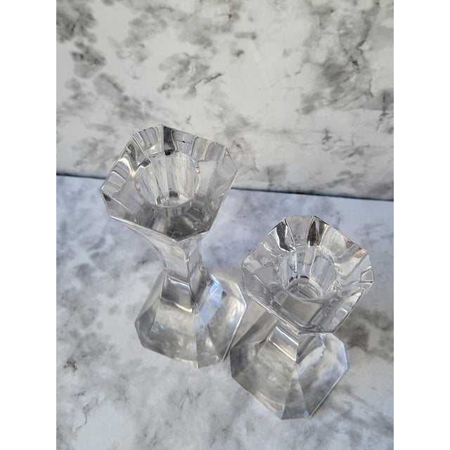 1990s 1990s Villeroy and Boch Crystal Candle Holders - Set Of For Sale - Image 5 of 10