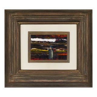 Charles Higgins / Pic, Lovers at Dusk, 1968, Oil on Paper, Framed For Sale