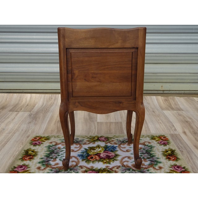 Louis XV Walnut Bedside Table, 1960s For Sale - Image 16 of 18