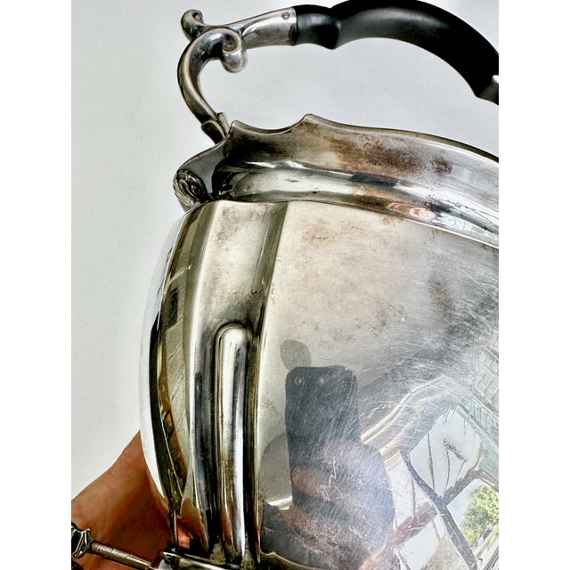 Antique Edwardian Roberts & Belk Silver Kettle on Stand & Burner For Sale - Image 12 of 15