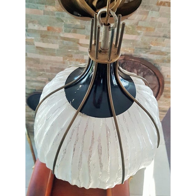 Glass Ball Pendant Lamp by Angelo Brotto, Italy, 1960s For Sale - Image 17 of 18