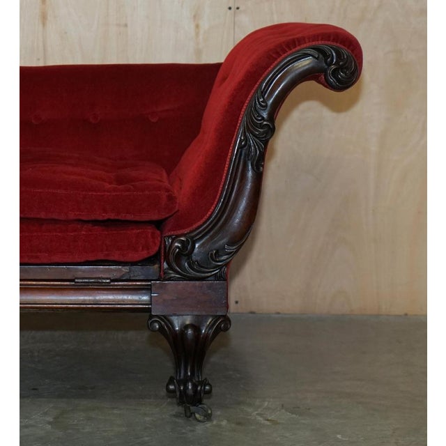 Gold Antique William IV Hardwood Chesterfield Chaise Lounge, 1830 For Sale - Image 8 of 18