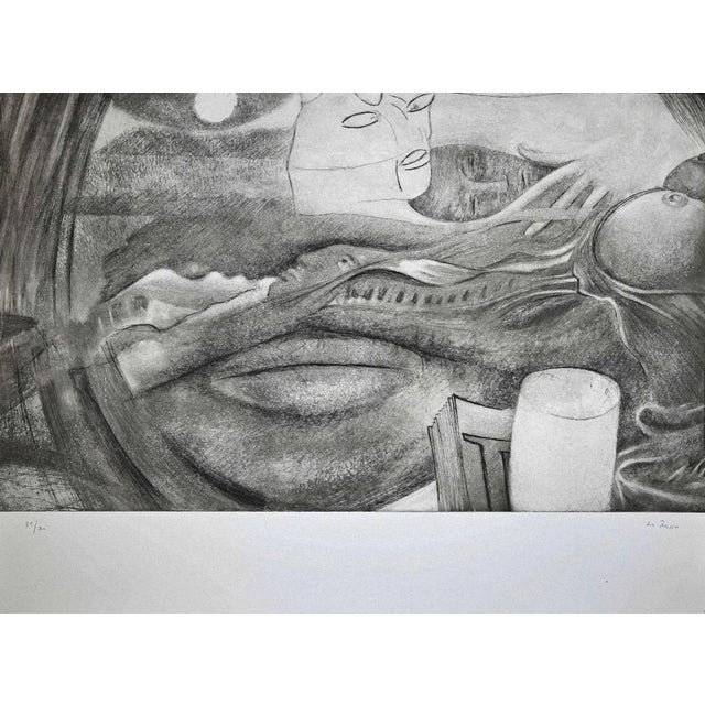 Shapes is an original lithograph realized by Domenico Lo Russo in 1970s. This work is part of 70 signed and numbered...