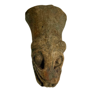 Antique Pre-Columbian Style Terracotta Dog Head Fragment