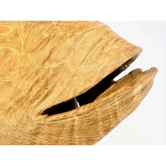 African Folk Art Carved Monkey Wooden Mask For Sale - Image 9 of 11