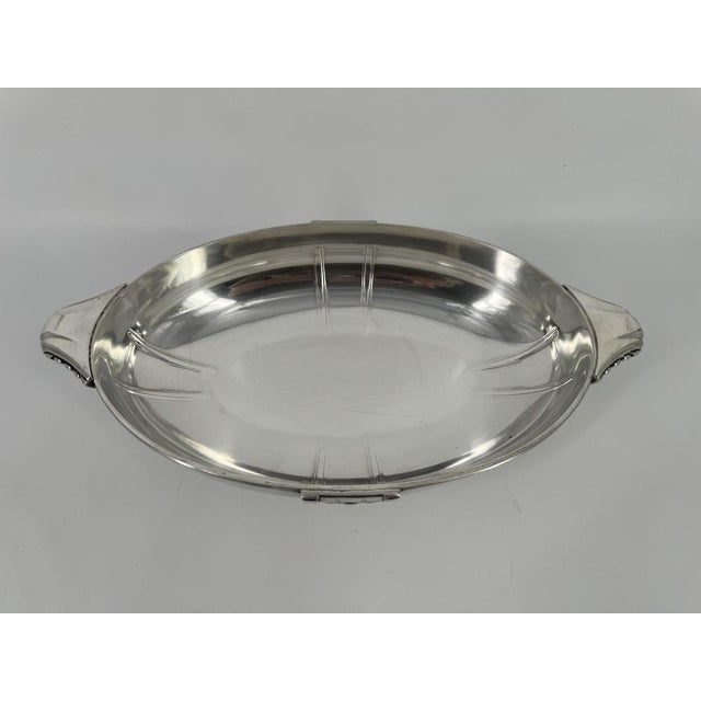French Art Deco Centerpiece in Silver-Plating & Glass, 1915 For Sale - Image 10 of 14