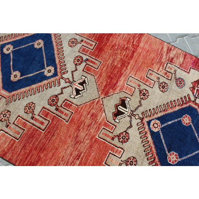 Orange Vintage Turkish Anatolian Rug Runner - 41" X 144.5" For Sale - Image 8 of 13