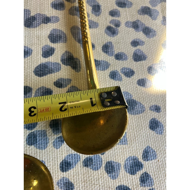 Mid-Century Modern 1970s Solid Brass, Antique Hanging Decorative Spoons For Sale - Image 3 of 9