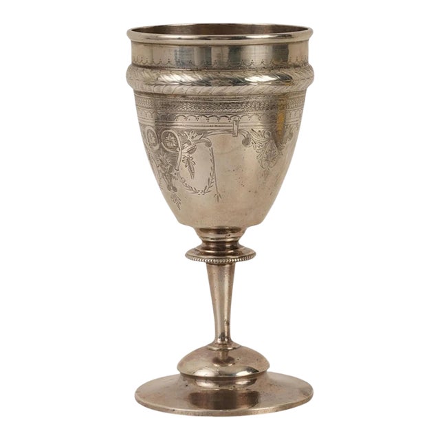 Antique Continental Sterling Silver Kiddush Cup Chalice For Sale