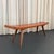 Mid-Century Modern Style Custom Leather and Walnut Bench For Sale In New York - Image 6 of 9