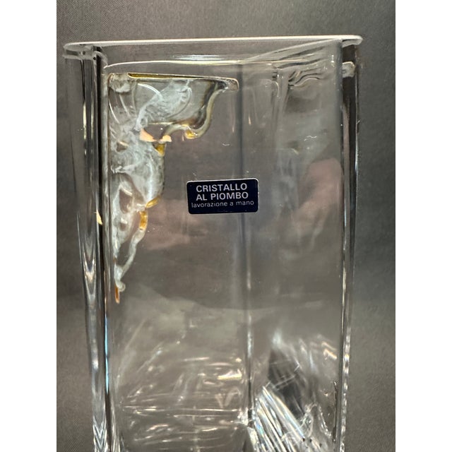 Late 20th Century Florentino Renato Raddi Silver Embellished Crystal Vase For Sale - Image 12 of 12