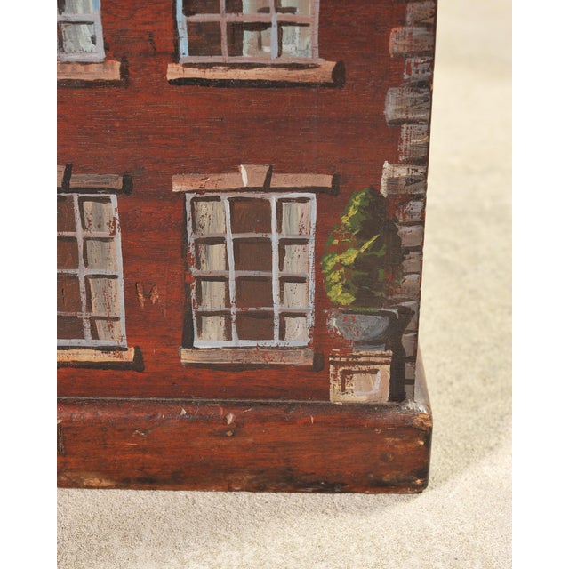 Country English Mahogany Georgian House Facade Decorated Box For Sale - Image 12 of 17