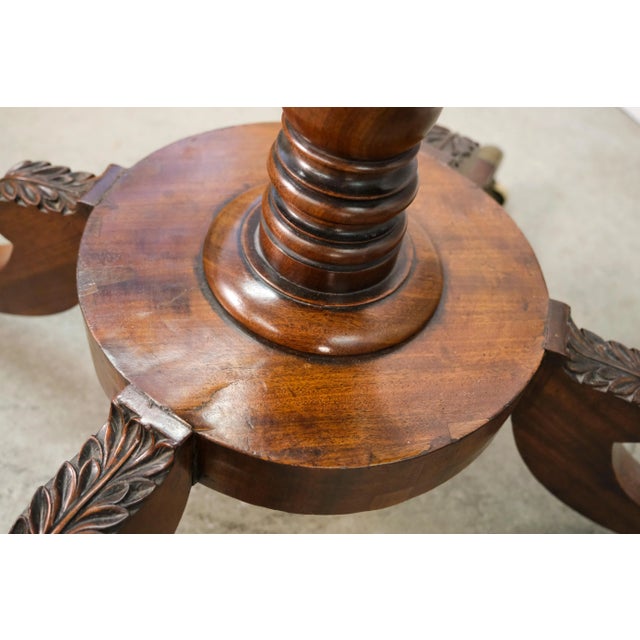 19th Century Antique Regency Tilt Top Table With Wheeled Base For Sale - Image 12 of 13