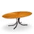 Wood Osvaldo Borsani for Stow & Davis Mid Century Starburst Walnut and Steel Oval Dining Table For Sale - Image 7 of 7