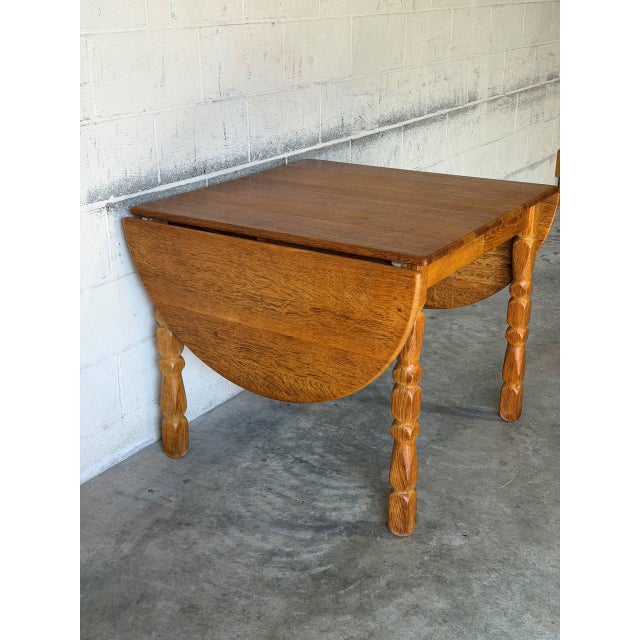 Mid-Century Modern Oak Extendable Dining Table With Pull-Out Leaves Danish Mid-Century Modern 1960s For Sale - Image 3 of 12